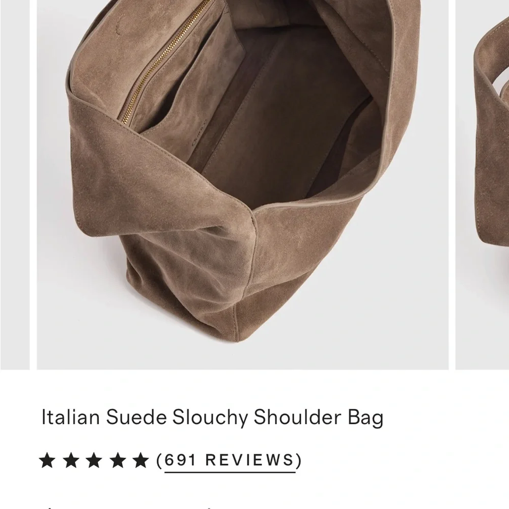 NWT Quince Brown Suede Women's Bag - Picture 6 of 7